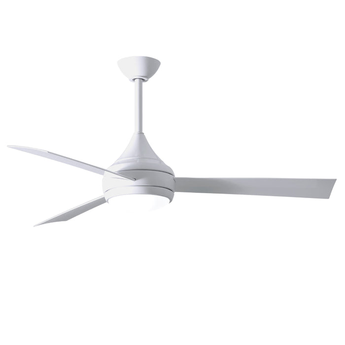 Matthews Fan Donaire 52" Outdoor Ceiling Fan with LED Light - Gloss White/Gloss White