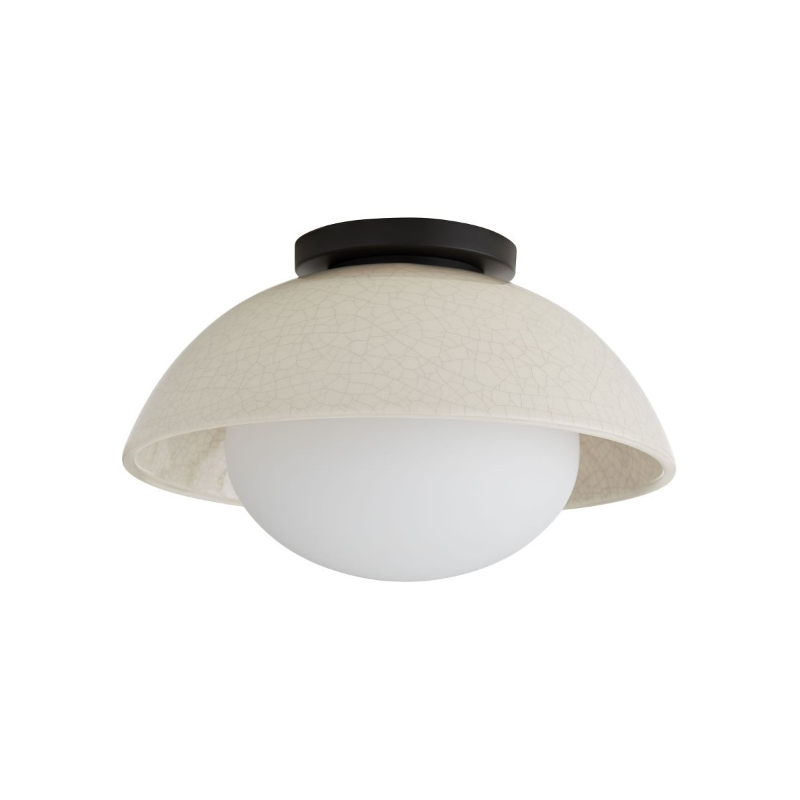 Arteriors GADFC01 Glaze 1-lt 13" Flush Mount - Blackened Steel