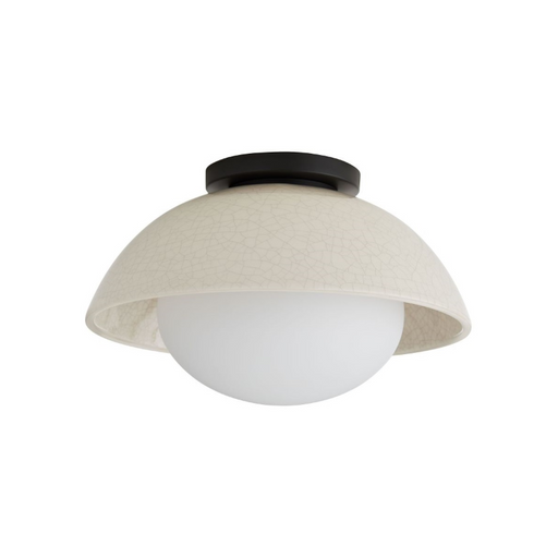 Arteriors GADFC01 Glaze 1-lt 13" Flush Mount - Blackened Steel