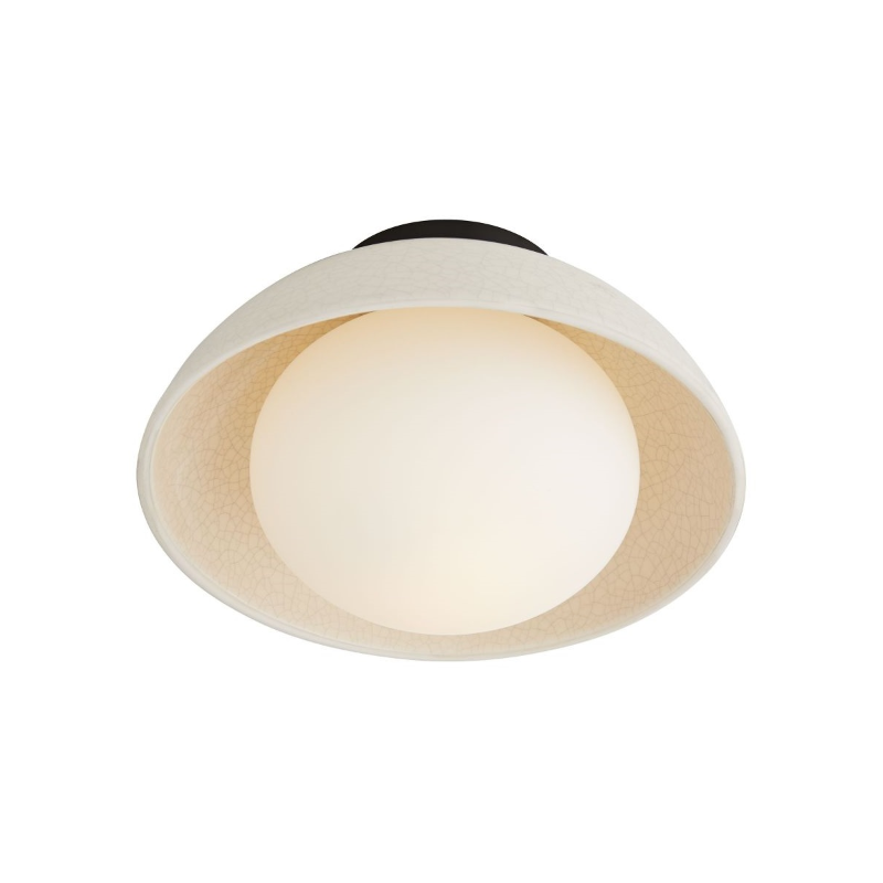 Arteriors GADFC01 Glaze 1-lt 13" Flush Mount - Blackened Steel