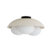 Arteriors GADFC02 Glaze 3-lt 19" Flush Mount - Blackened Steel