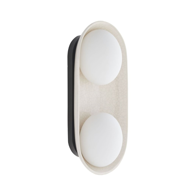 Arteriors GADWC02 Glaze 2-lt 17" Tall Wall Sconce - Blackened Steel