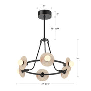 Alora CH346028 Dahlia 6-lt 28" LED Chandelier