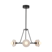 Alora CH346028 Dahlia 6-lt 28" LED Chandelier - Urban Bronze