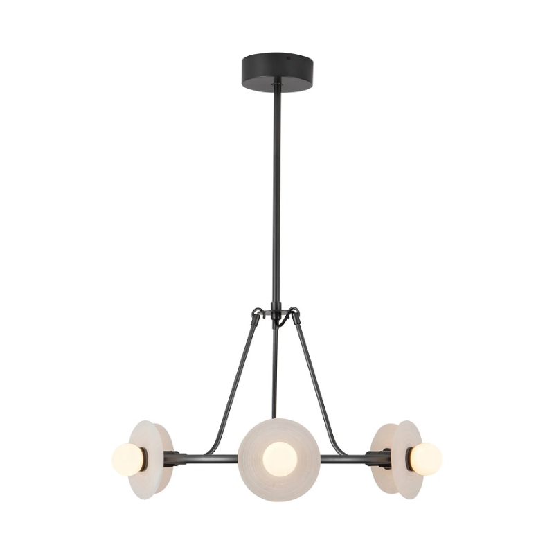 Alora CH346028 Dahlia 6-lt 28" LED Chandelier - Urban Bronze