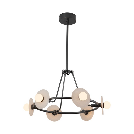 Alora CH346028 Dahlia 6-lt 28" LED Chandelier - Urban Bronze