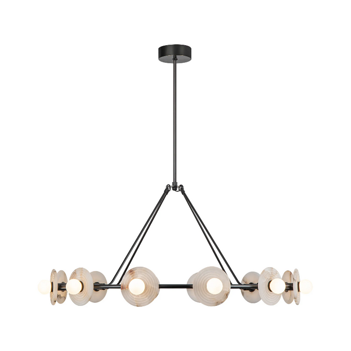 Alora CH346046 Dahlia 12-lt 47" LED Chandelier - Urban Bronze