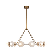 Alora CH346046-UNV Dahlia 12-lt 47" LED Chandelier - Vintage Brass