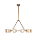 Alora CH346046-UNV Dahlia 12-lt 47" LED Chandelier - Vintage Brass