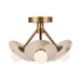 Alora SF346313 Dahlia 13" LED Semi Flush Mount - Vintage Brass