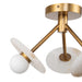 Alora SF346313 Dahlia 13" LED Semi Flush Mount - Vintage Brass