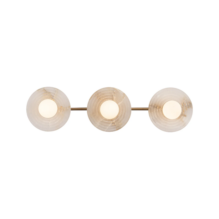 Alora WV346322 Dahlia 3-lt 22" Tall LED Vanity Light - Vintage Brass