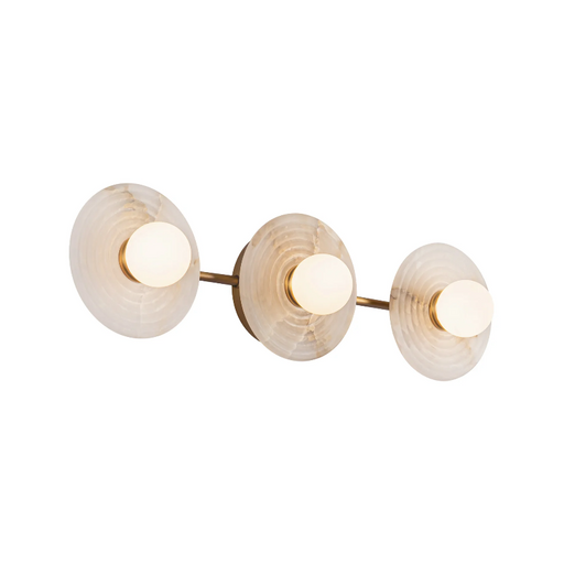 Alora WV346322 Dahlia 3-lt 22" Tall LED Vanity Light - Vintage Brass