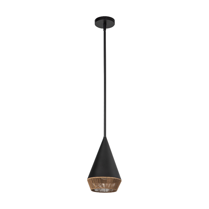 Alora Mood PD633107 Daphne 1-lt 7" Pendant - Matte Black