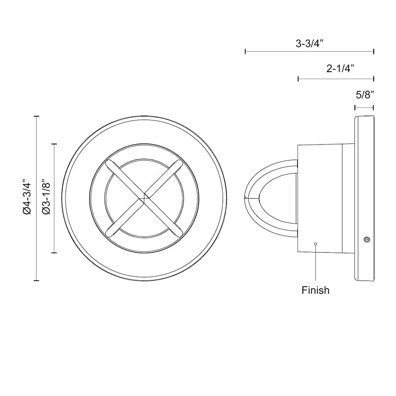 Kuzco EW17605 Davy 3" LED Outdoor Wall Light