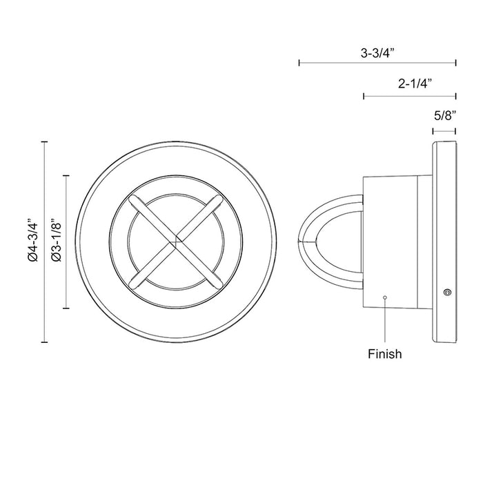 Kuzco EW17605 Davy 3" LED Outdoor Wall Light