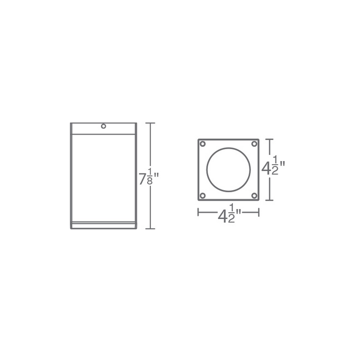 WAC DC-CD0517 Cube Architectural 5" 17W LED Ceiling Mount