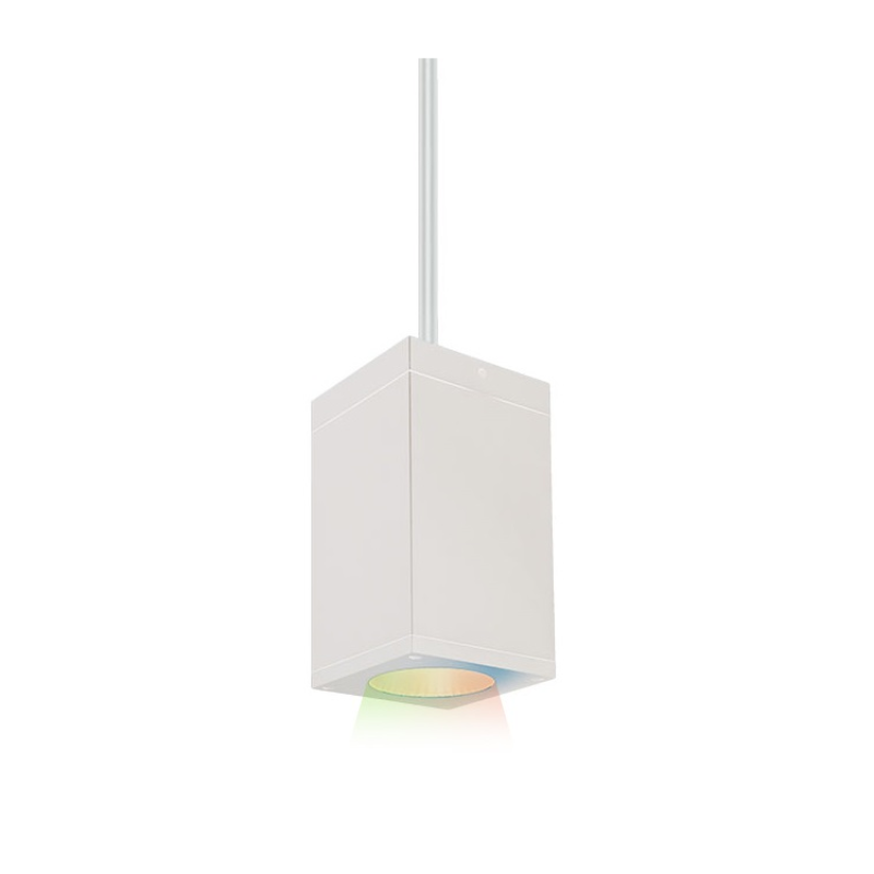 WAC DC-PD05 Cube Architectural 5" 31W LED Color Changing Pendant - White