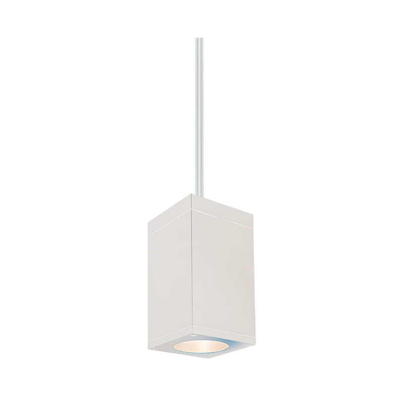WAC DC-PD05 25W Cube Architectural 5" LED Pendant Mount - White