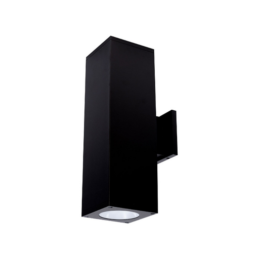 WAC DC-WD06 Cube Architectural 6" 70W LED Double Wall Mount, Towards The Wall - Black