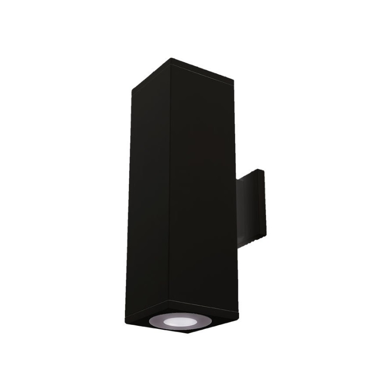 WAC DC-WD06-U Cube Architectural 6" 22W LED Ultra Double Wall Mount - Black