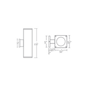 WAC DC-WD06-U Cube Architectural 6" 22W LED Ultra Double Wall Mount