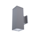 WAC DC-WE05 Cube Architectural 5" 25W LED Extended Single Wall Mount, Straight Up or Down - Graphite