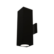 WAC DC-WE06 Cube Architectural 6" 35W LED Extended Single Wall Mount, Straight Up or Down - Black