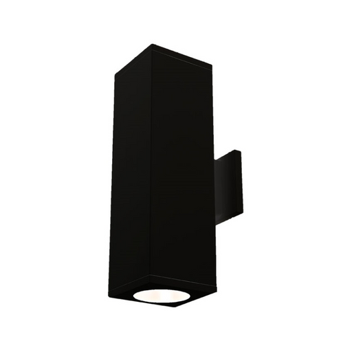 WAC DC-WE06EM Cube Architectural 6" 35W LED Extended Single Wall Mount with Emergency Backup Battery, Towards The Wall - Black