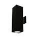 WAC DC-WE06EM Cube Architectural 6" 35W LED Extended Single Wall Mount with Emergency Backup Battery, Towards The Wall - Black