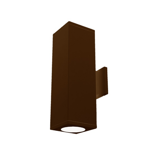 WAC DC-WE06EM Cube Architectural 6" 35W LED Extended Single Wall Mount with Emergency Backup Battery, Away From The Wall - Bronze