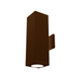 WAC DC-WE0622EM Cube Architectural 6" 22W LED Extended Single Wall Mount with Emergency Backup Battery, Towards The Wall - Bronze