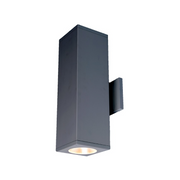 WAC DC-WE06 Cube Architectural 6" 35W LED Extended Single Wall Mount, Straight Up or Down - Graphite