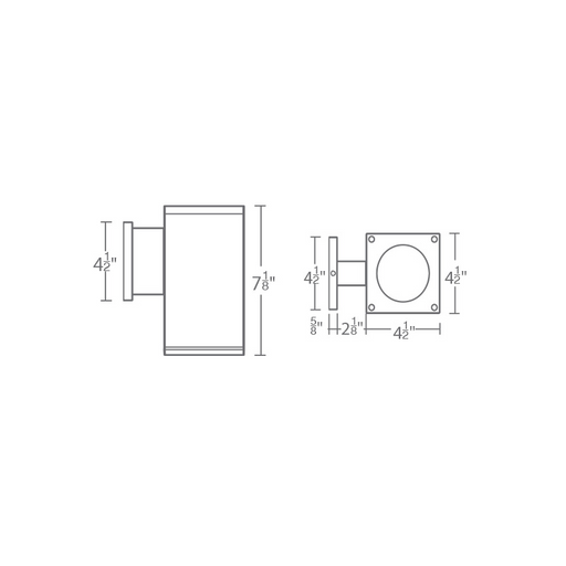 WAC DC-WS05 Cube Architectural 5" LED Single Wall Mount, Color Changing, Beam Spread 83 Degrees