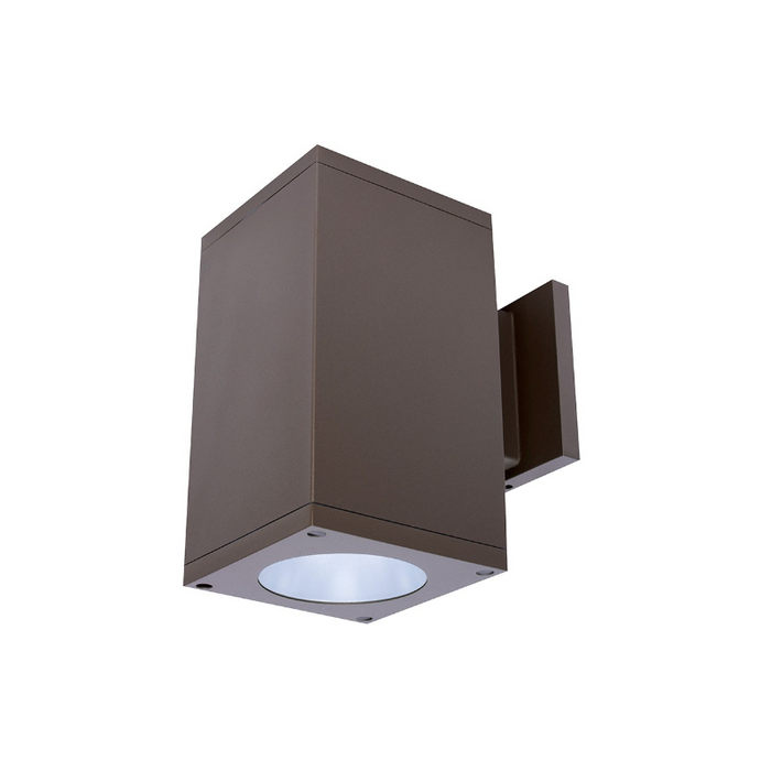 WAC DC-WS0622 Cube Architectural 6" 22W LED Single Wall Mount, Away From The Wall - Bronze