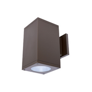 WAC DC-WS0622 Cube Architectural 6" 22W LED Single Wall Mount, Towards The Wall - Bronze