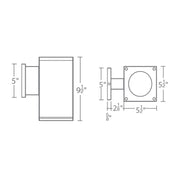 WAC DC-WS06 Cube Architectural 6" LED Single Wall Mount, Ultra Narrow Beam