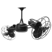 Matthews Fan Duplo-Dinamico 39" Ceiling Fan with Decorative Cage - Black