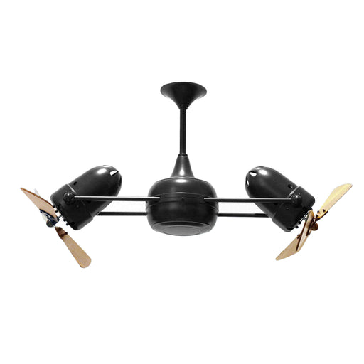 Matthews Fan Duplo-Dinamico 36" Ceiling Fan with Wood Blades - Black