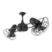 Matthews Fan Duplo-Dinamico 39" Ceiling Fan with Decorative Cage - Black Nickel