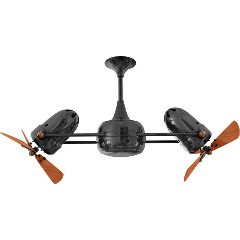 Matthews Fan Duplo-Dinamico 36" Ceiling Fan with Wood Blades - BLack Nickel