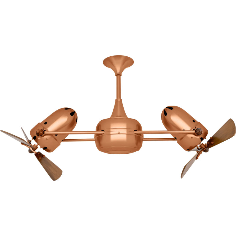 Matthews Fan Duplo-Dinamico 36" Ceiling Fan with Wood Blades - Brushed Copper