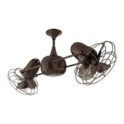 Matthews Fan Duplo-Dinamico 39" Ceiling Fan with Decorative Cage - Bronzette