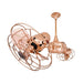 Matthews Fan Duplo-Dinamico 39" Ceiling Fan with Decorative Cage - Polished Copper