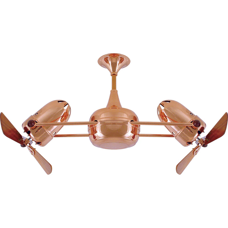 Matthews Fan Duplo-Dinamico 36" Ceiling Fan with Wood Blades - Copper