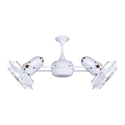 Matthews Fan Duplo-Dinamico 39" Ceiling Fan with Decorative Cage - Gloss White