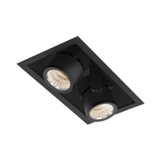 Lightolier LLAVRM20 Alcyon 2-Head LED Vertical Recessed Multiples, 2000 lm per head - Black