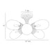 Arteriors DFC15 Giselle 6-lt 24" Semi Flush Mount