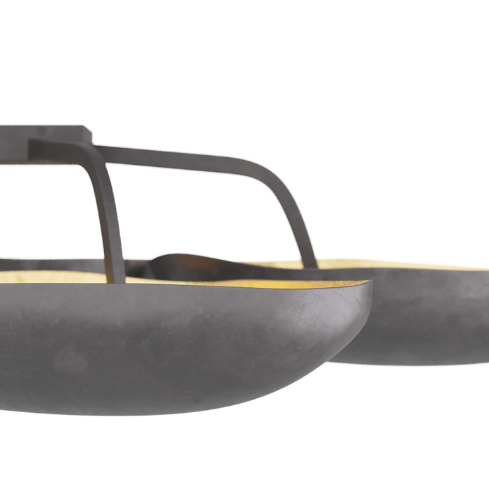 Arteriors Theo 13-lt 55" Flush Mount - Blackened Iron