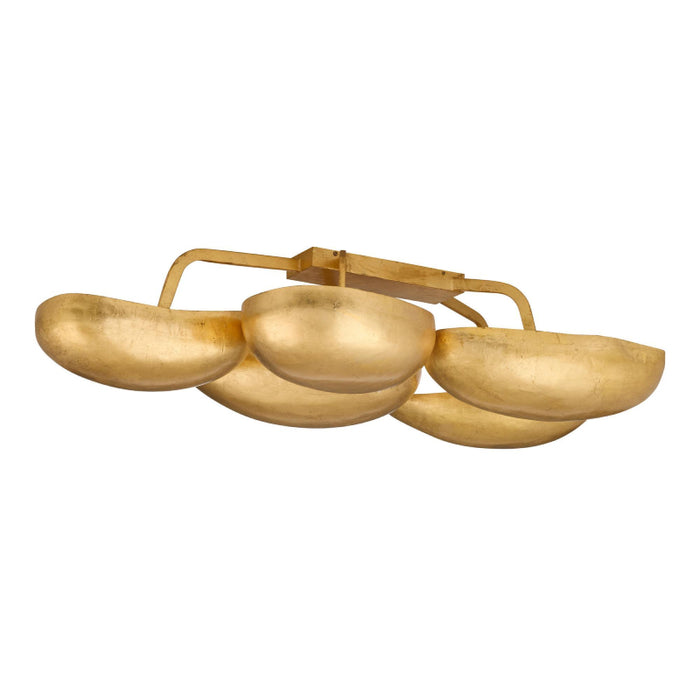 Arteriors Theo 13-lt 55" Flush Mount - GOld Leaf